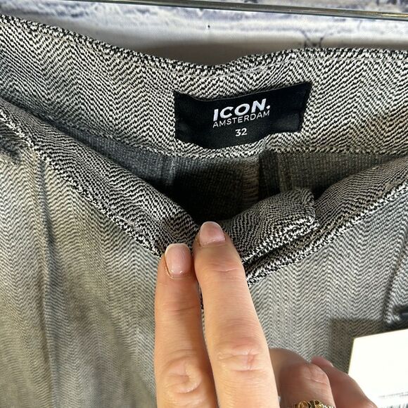 ✨ Icon Chevron Trousers in Gray - Size 32, Inseam 29 Inches, New with Tag - Picture 5 of 6